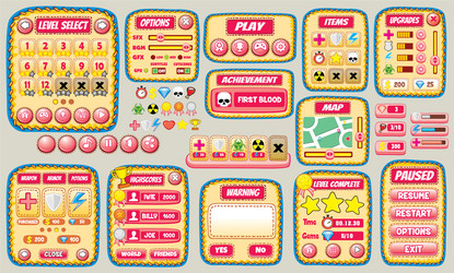 Platform Game UI vector image