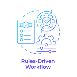 rules driven workflow blue gradient concept icon vector image