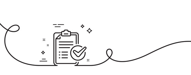 survey checklist line icon report sign vector image