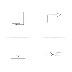 Web linear simple icon setoutline icons vector