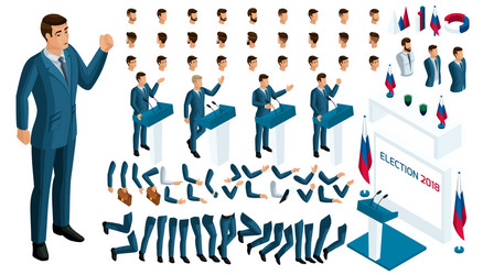 Create your isometric character 3d man vector