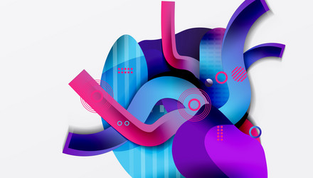 vibrant abstract background overlapping shapes vector image