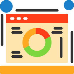 web analytics flat style icon design vector image