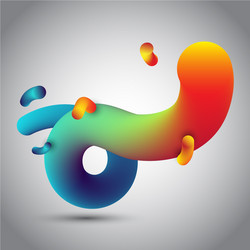 abstract 3d design of fluid like shape vector image