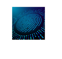 Big Data Fingerprint Visualization vector image