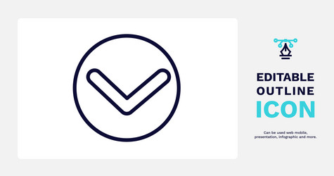 expand button icon thin line vector image