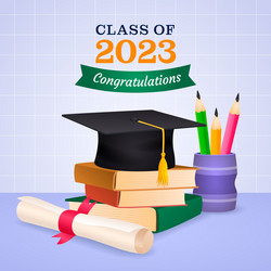 gradient for class of 2023 graduation vector image