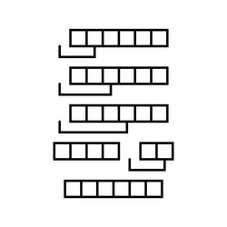 insertion sort algorithm line icon vector image