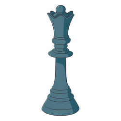 Queen chess piece line art vector