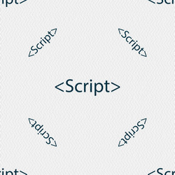 script sign icon javascript code symbol seamless vector image