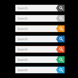 Search bar field set interface elements vector