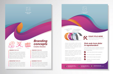 Template design for brochure annualreport vector