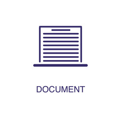 document element in flat simple style on white vector image