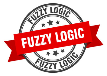 fuzzy logic label logicround band sign vector image