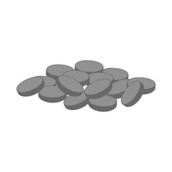 isolated object of green and pill symbol web vector image