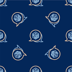 line game dice icon isolated seamless pattern vector image