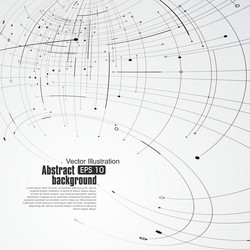 point and curve constructed the sphere wireframe vector image
