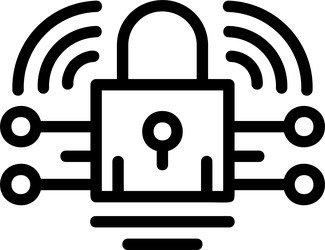 quantum key distribution linear style icon design vector image