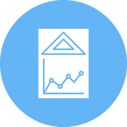 set square and graph icon image vector image