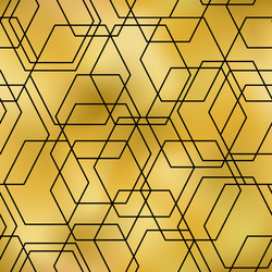 Gold Hexagonal Abstract Pattern vector