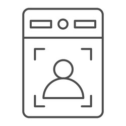 Intercom with guest thin line icon smart home vector
