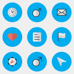 set of simple ui icons vector image