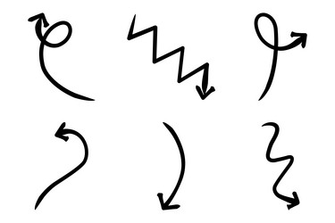 abstract arrow direction shape curved line vector image
