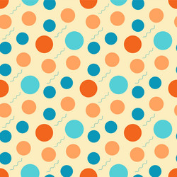 abstract pattern with retro circles on a light vector image