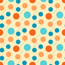 abstract pattern with retro circles on a light vector