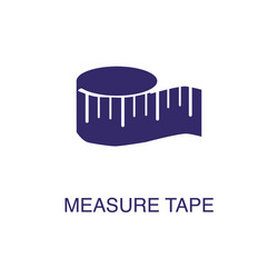 Measure tape element in flat simple style on white vector