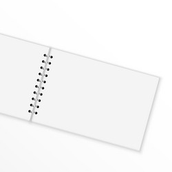 blank notebook with place for text and notes vector image