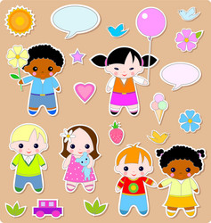 Children playing Royalty Free Vector Image - VectorStock
