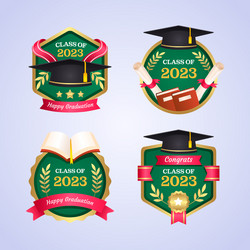 gradient badges collection for class of 2023 vector image