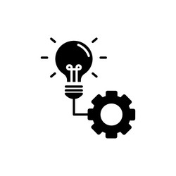 implementation icon set business execute vector image