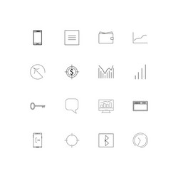 internet of things simple linear icons set vector image