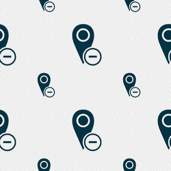 Map pointer icon sign seamless pattern vector