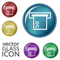 Money atm symbol issuing or receiving from Vector Image