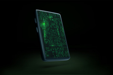 Binary Data Stream Phone vector image