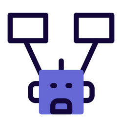Botnet harmful malware on private computer network vector