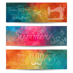 grunge banner abstract header background triangl vector