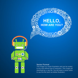 Robot and a text bubble vector