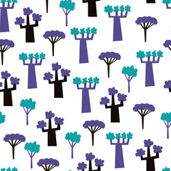 seamless pattern with simple trees vector image