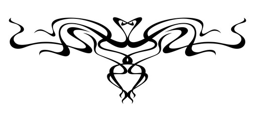 vignette in art nouveau style decorative curl vector image
