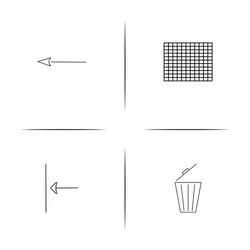 web linear simple icon setoutline icons vector image