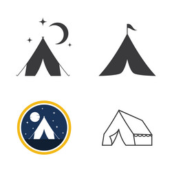 Camping tent logo Royalty Free Vector Image - VectorStock