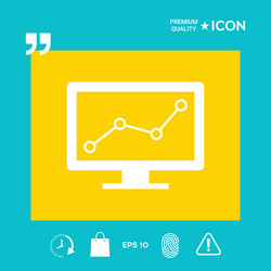 computer monitors with graph vector image