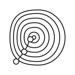 gradient descent algorithm line icon vector image