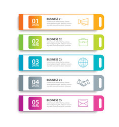 Horizontal Paper Index Tabs vector image