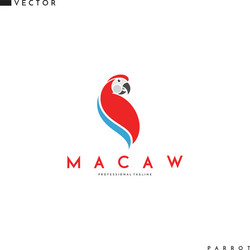 Macaw parrot logo vector