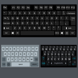 modern smartphone and desktop keyboard vector